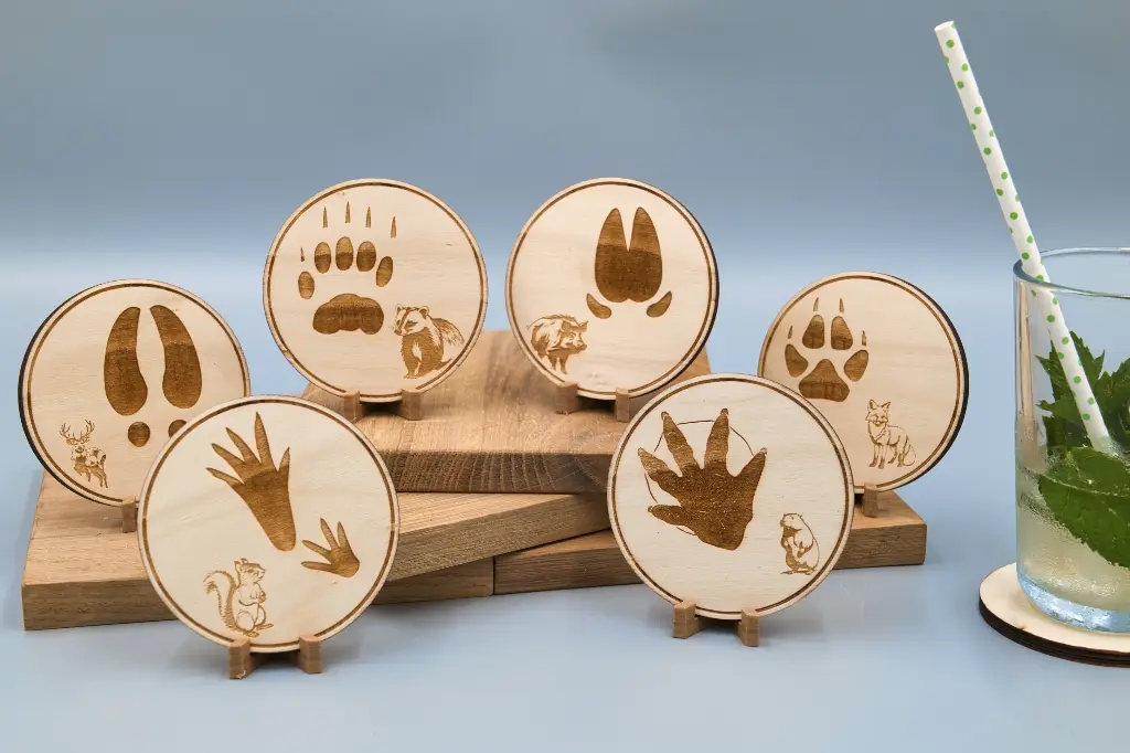 6 sous verres - Collection Traces Animaux